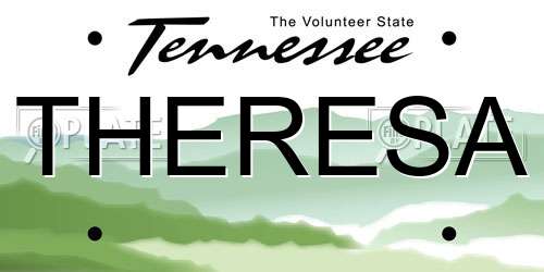 THERESA Tennessee License Plate