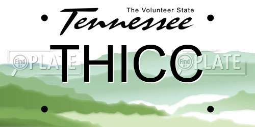 THICC Tennessee License Plate