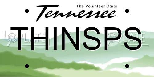 THINSPS Tennessee License Plate