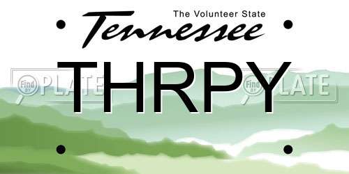 THRPY Tennessee License Plate