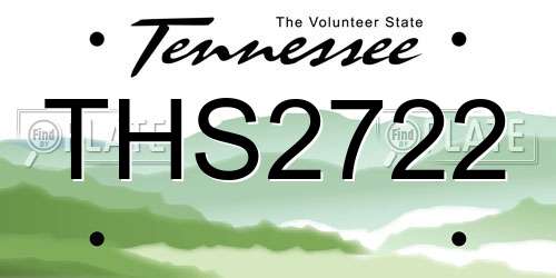 THS2722 Tennessee License Plate