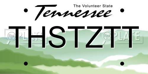 THSTZTT Tennessee License Plate