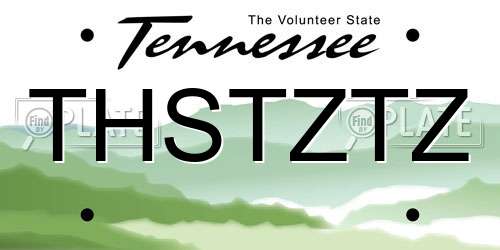 THSTZTZ Tennessee License Plate