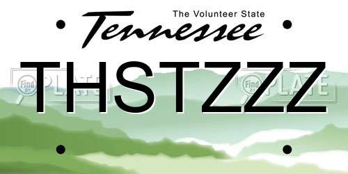 THSTZZZ Tennessee License Plate