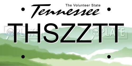 THSZZTT Tennessee License Plate