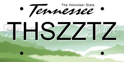THSZZTZ Tennessee License Plate