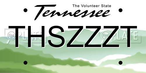 THSZZZT Tennessee License Plate