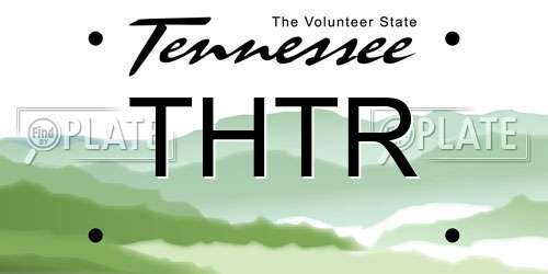 THTR Tennessee License Plate