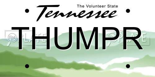 THUMPR Tennessee License Plate