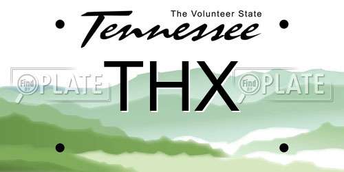 THX Tennessee License Plate
