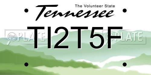 TI2T5F Tennessee License Plate