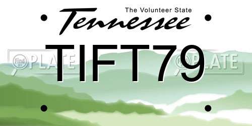 TIFT79 Tennessee License Plate