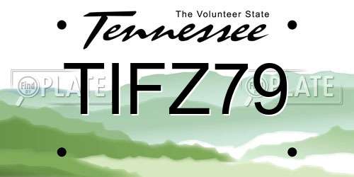 TIFZ79 Tennessee License Plate