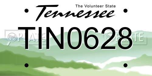 TIN0628 Tennessee License Plate