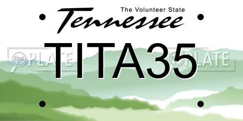 TITA35 Tennessee License Plate