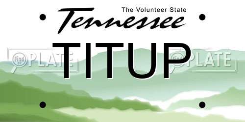 TITUP Tennessee License Plate