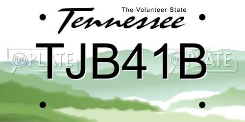 TJB41B Tennessee License Plate