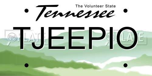 TJEEPIO Tennessee License Plate