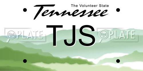 TJS Tennessee License Plate