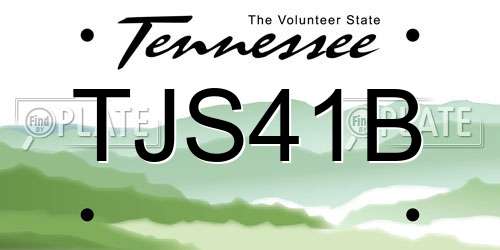 TJS41B Tennessee License Plate