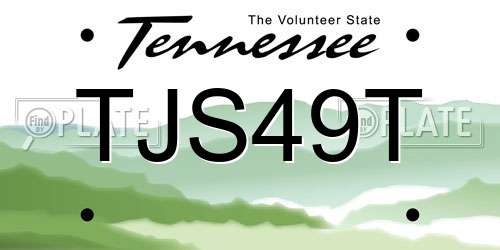 TJS49T Tennessee License Plate