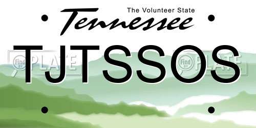 TJTSSOS Tennessee License Plate