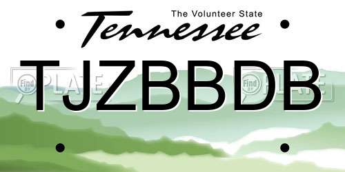 TJZBBDB Tennessee License Plate