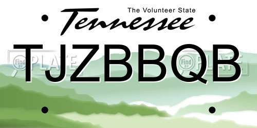 TJZBBQB Tennessee License Plate