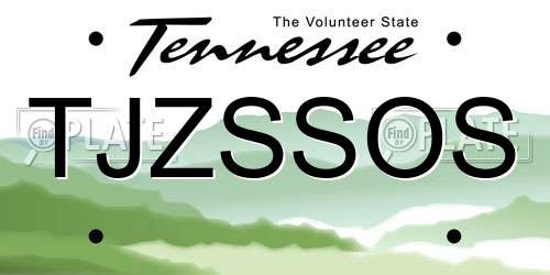TJZSSOS Tennessee License Plate