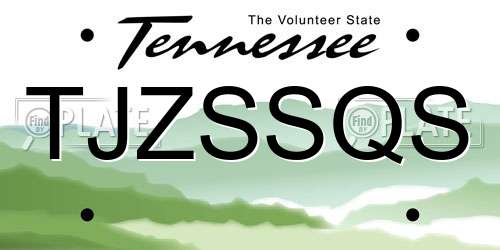 TJZSSQS Tennessee License Plate