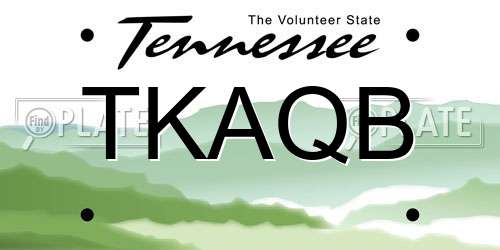 TKAQB Tennessee License Plate