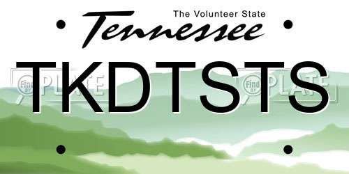 TKDTSTS Tennessee License Plate