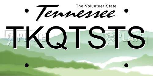 TKQTSTS Tennessee License Plate