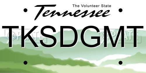 TKSDGMT Tennessee License Plate