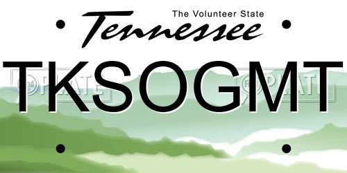 TKSOGMT Tennessee License Plate