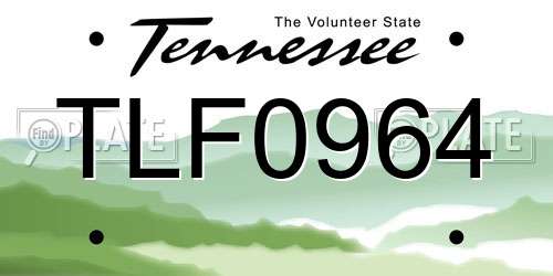 TLF0964 Tennessee License Plate