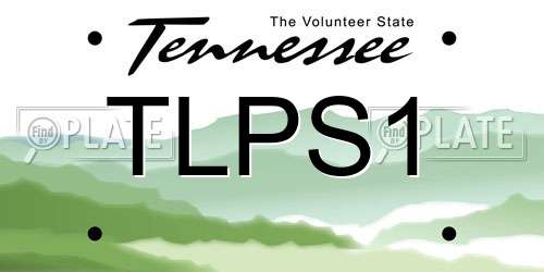 TLPS1 Tennessee License Plate