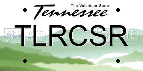 TLRCSR Tennessee License Plate