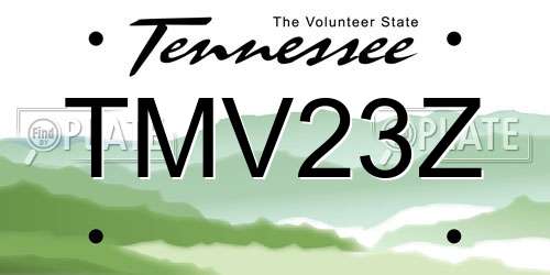 TMV23Z Tennessee License Plate