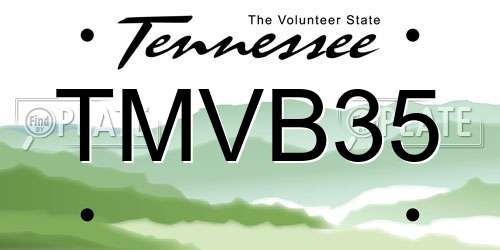 TMVB35 Tennessee License Plate