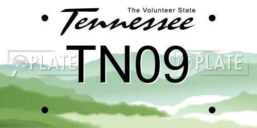 TN09 Tennessee License Plate