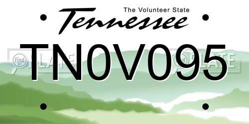 TN0V095 Tennessee License Plate