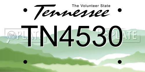 TN4530 Tennessee License Plate