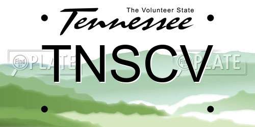 TNSCV Tennessee License Plate