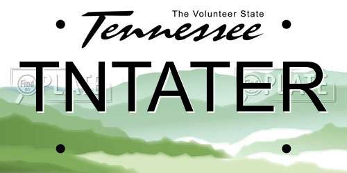 TNTATER Tennessee License Plate