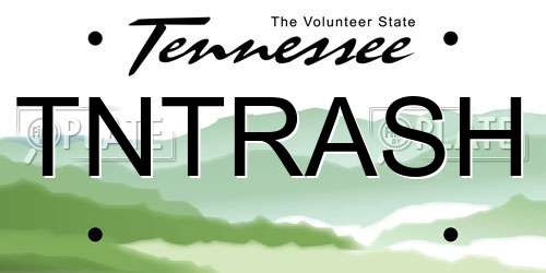 TNTRASH Tennessee License Plate