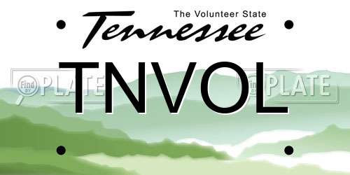 TNVOL Tennessee License Plate