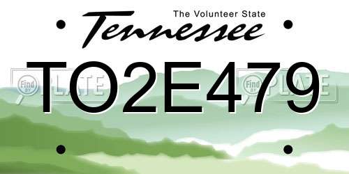 TO2E479 Tennessee License Plate