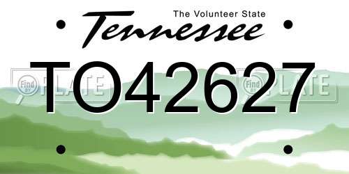 TO42627 Tennessee License Plate