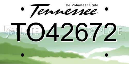 TO42672 Tennessee License Plate